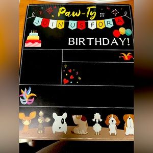Double sided dog pawty sign. 🎉🐾🐕🐶